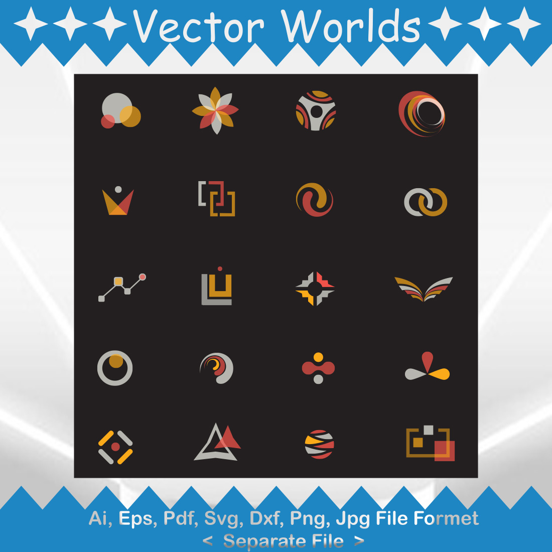 Abstract Logo SVG Vector Design preview image.