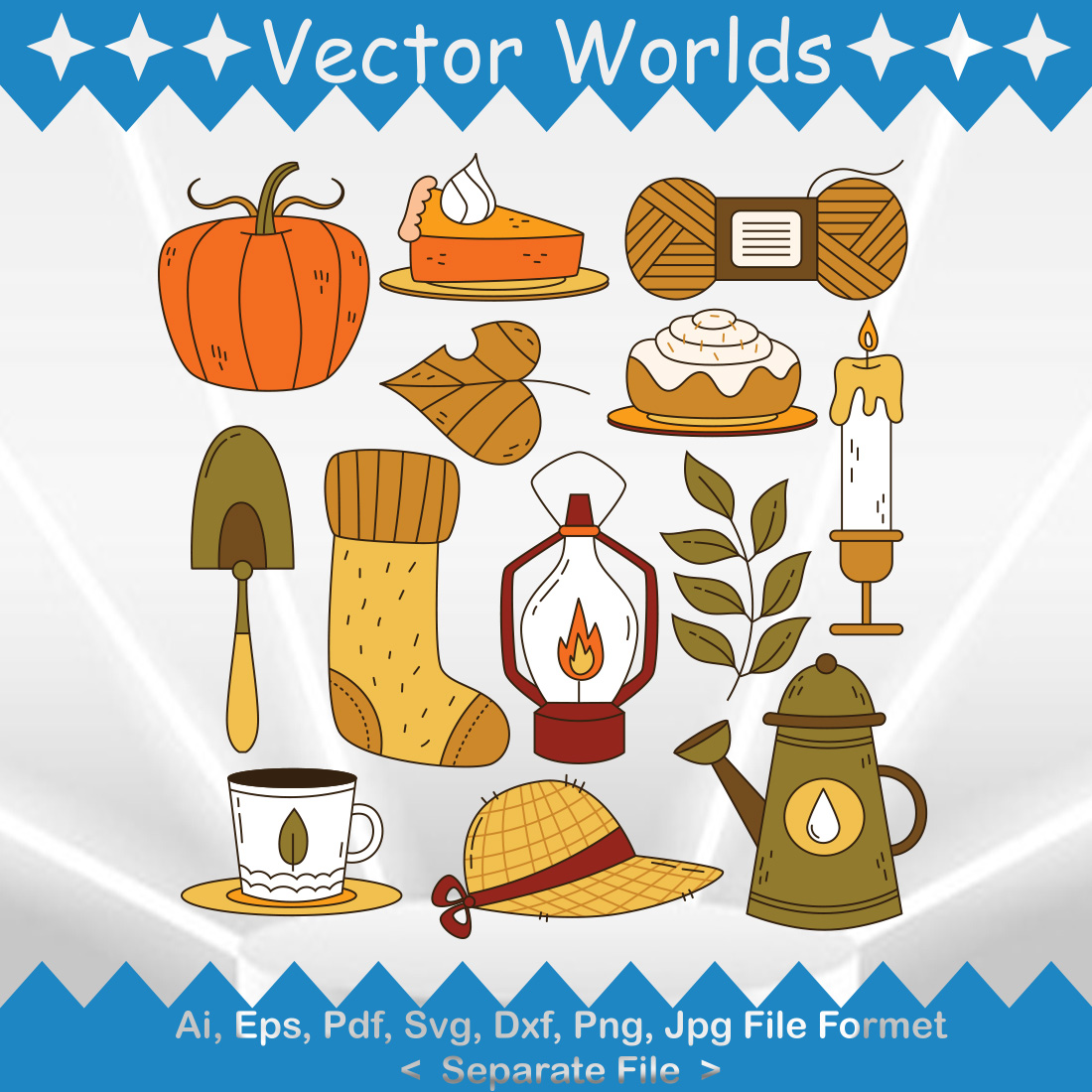 Fall SVG Vector Design preview image.