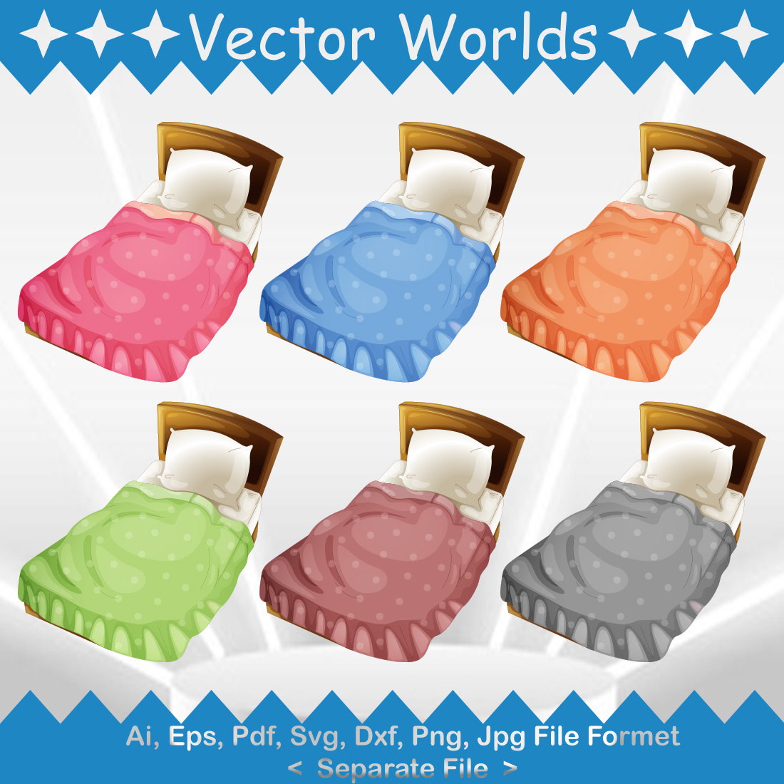 Color Blankets SVG Vector Design cover image.