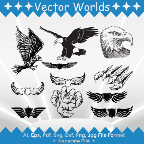 Eagle Embalmed SVG Vector Design cover image.