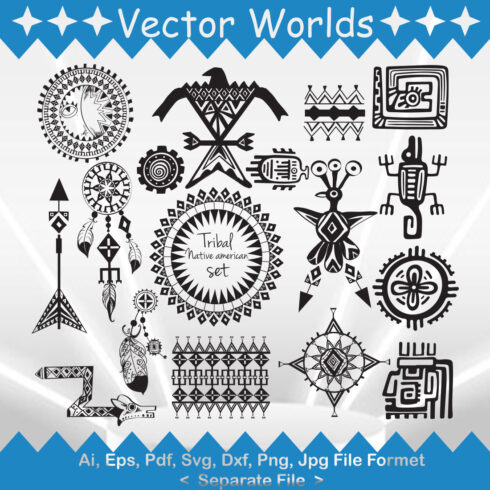 Primitive Ethnic Ornaments SVG Vector Design cover image.