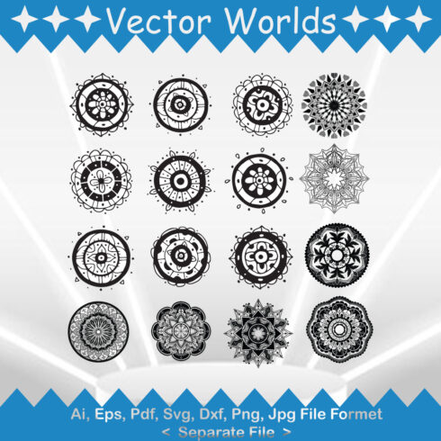 Round Ornament SVG Vector Design cover image.