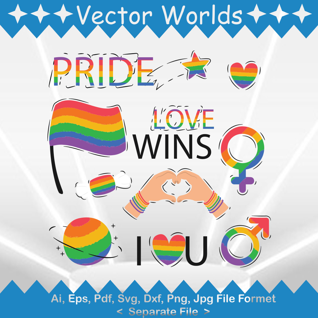 LGBT SVG Vector Design cover image.