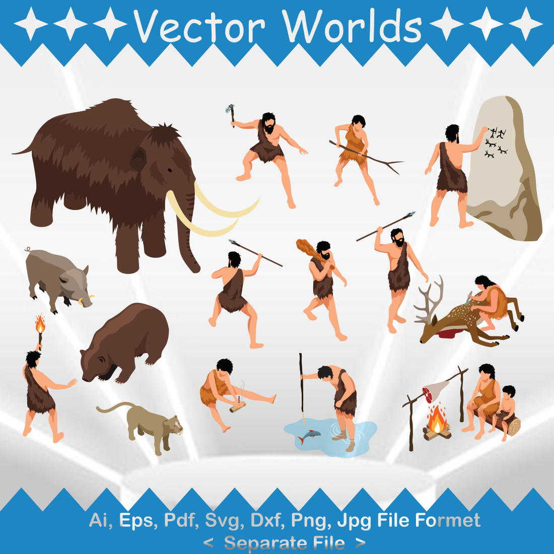 The Great Ice Age SVG Vector Design cover image.