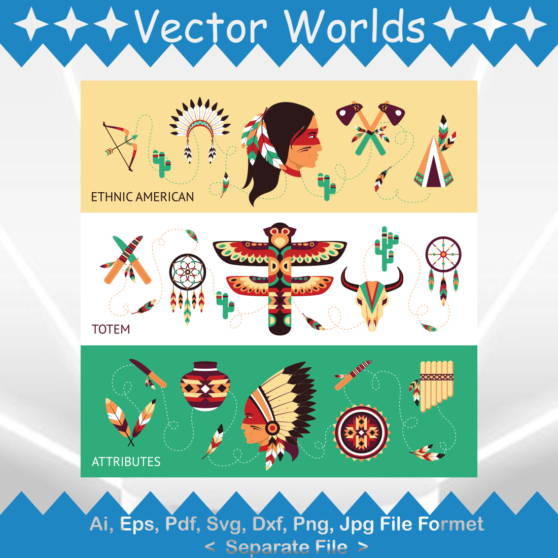 Ethnic SVG Vector Design preview image.