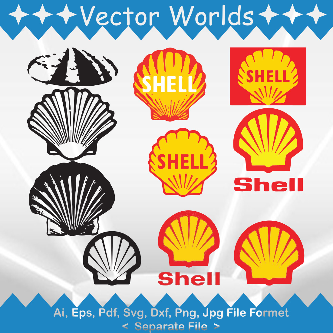Shell Logo SVG Vector Design preview image.