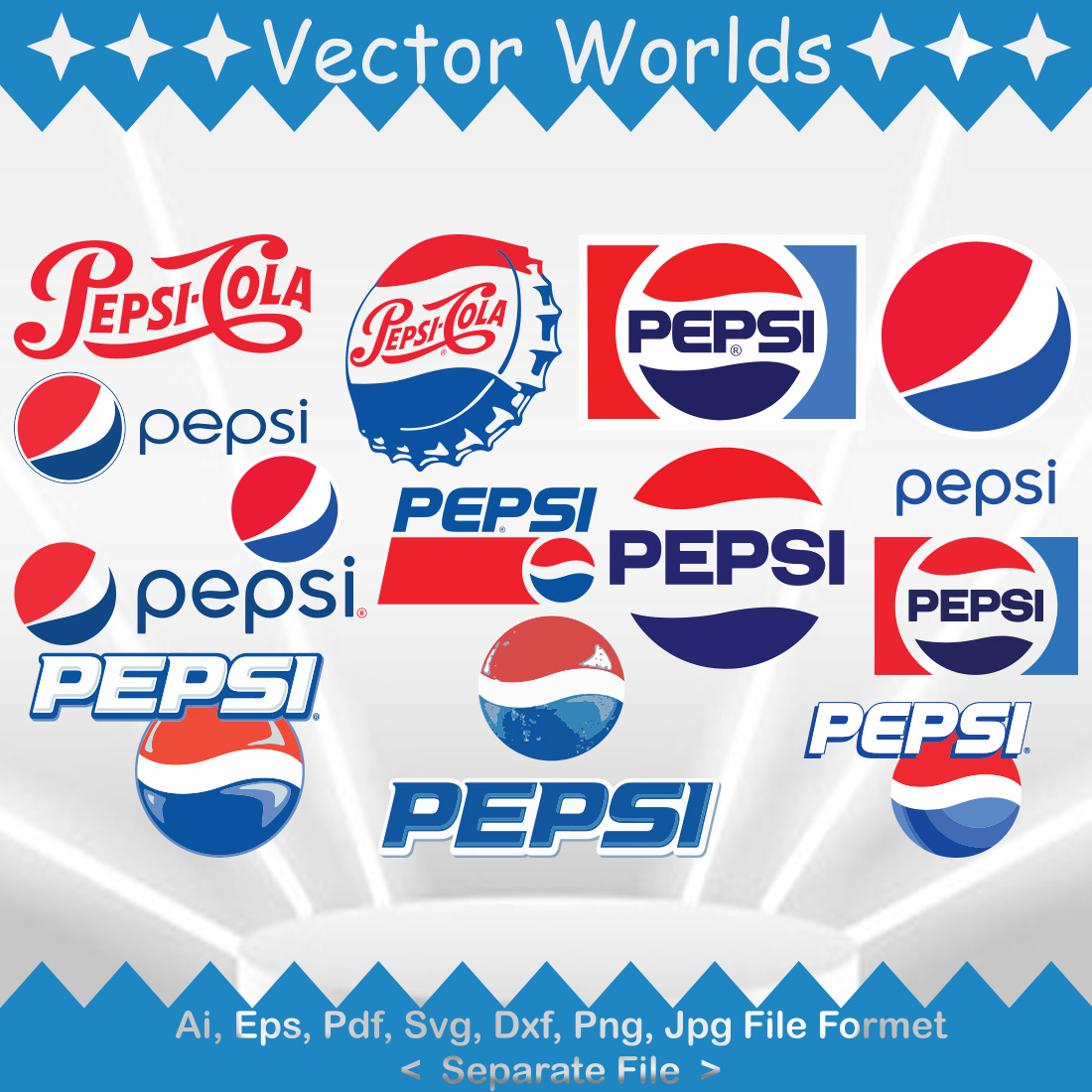Pepsi Logo SVG Vector Design preview image.