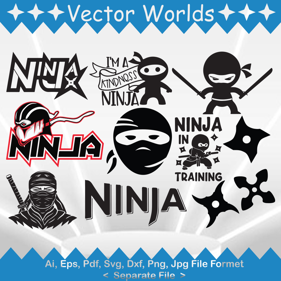 Ninja SVG Vector Design preview image.