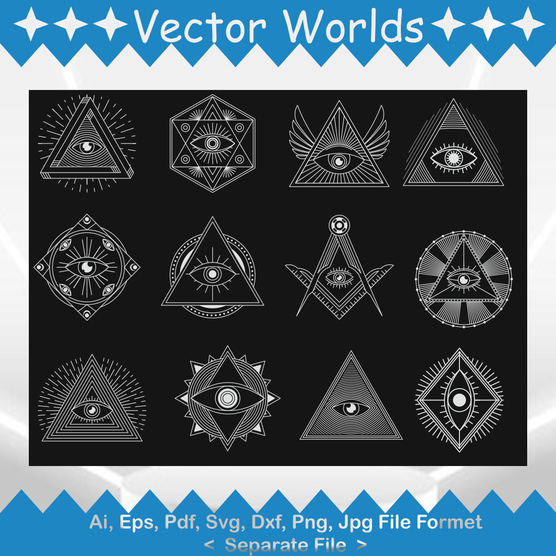 Illuminati sign SVG Vector Design preview image.