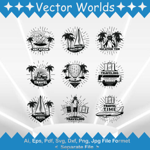 Traveling Design SVG Vector Design cover image.