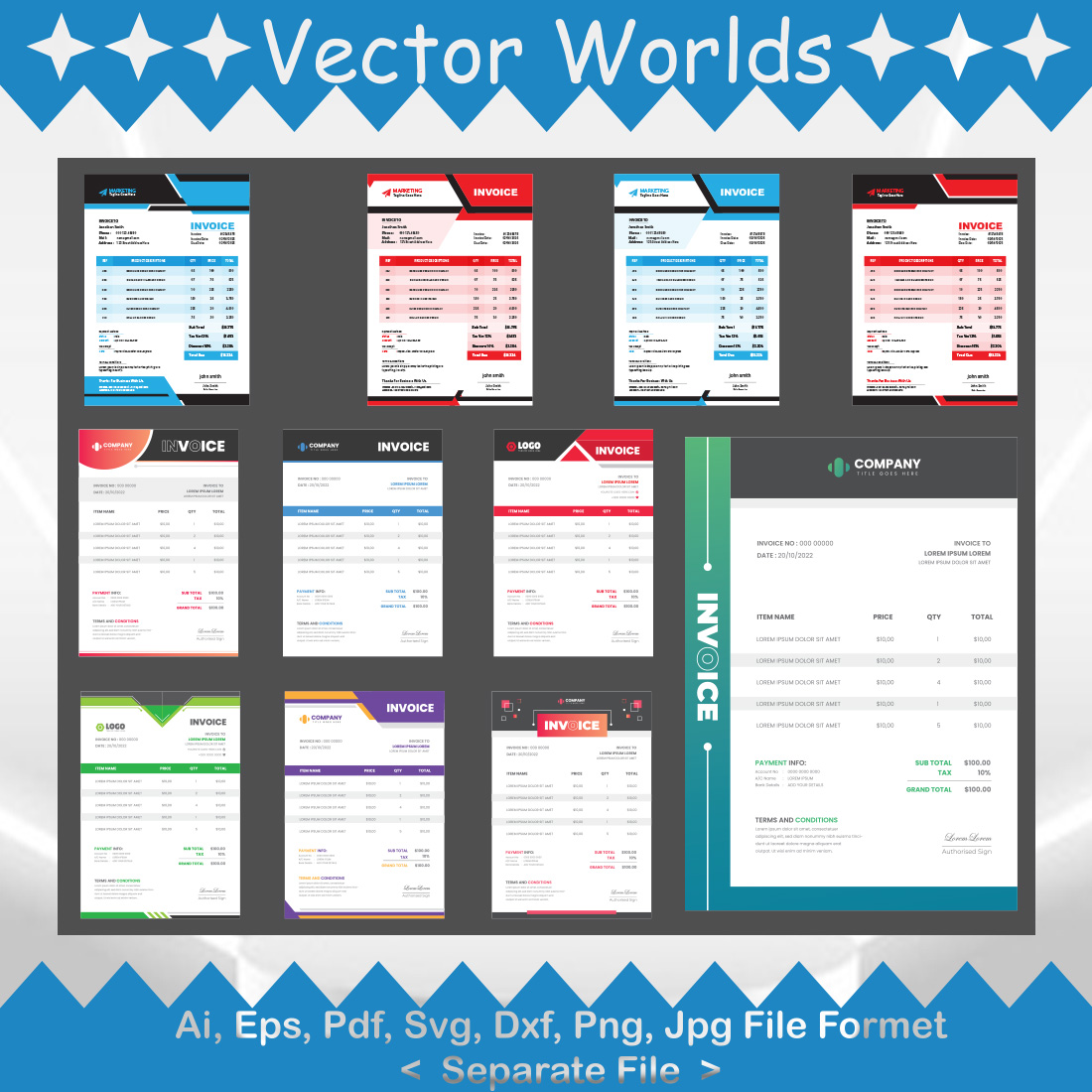 Invoice SVG Vector Design preview image.