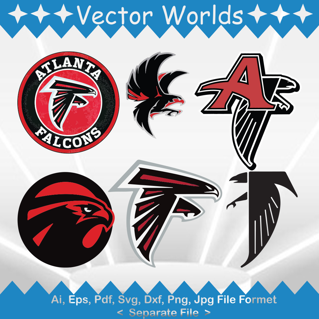 Atlanta Falcons Logo SVG Vector Design preview image.