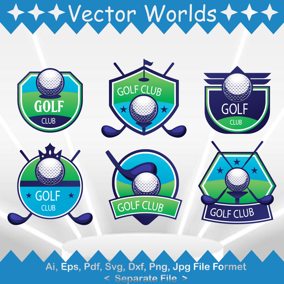 Golf Logo SVG Vector Design preview image.