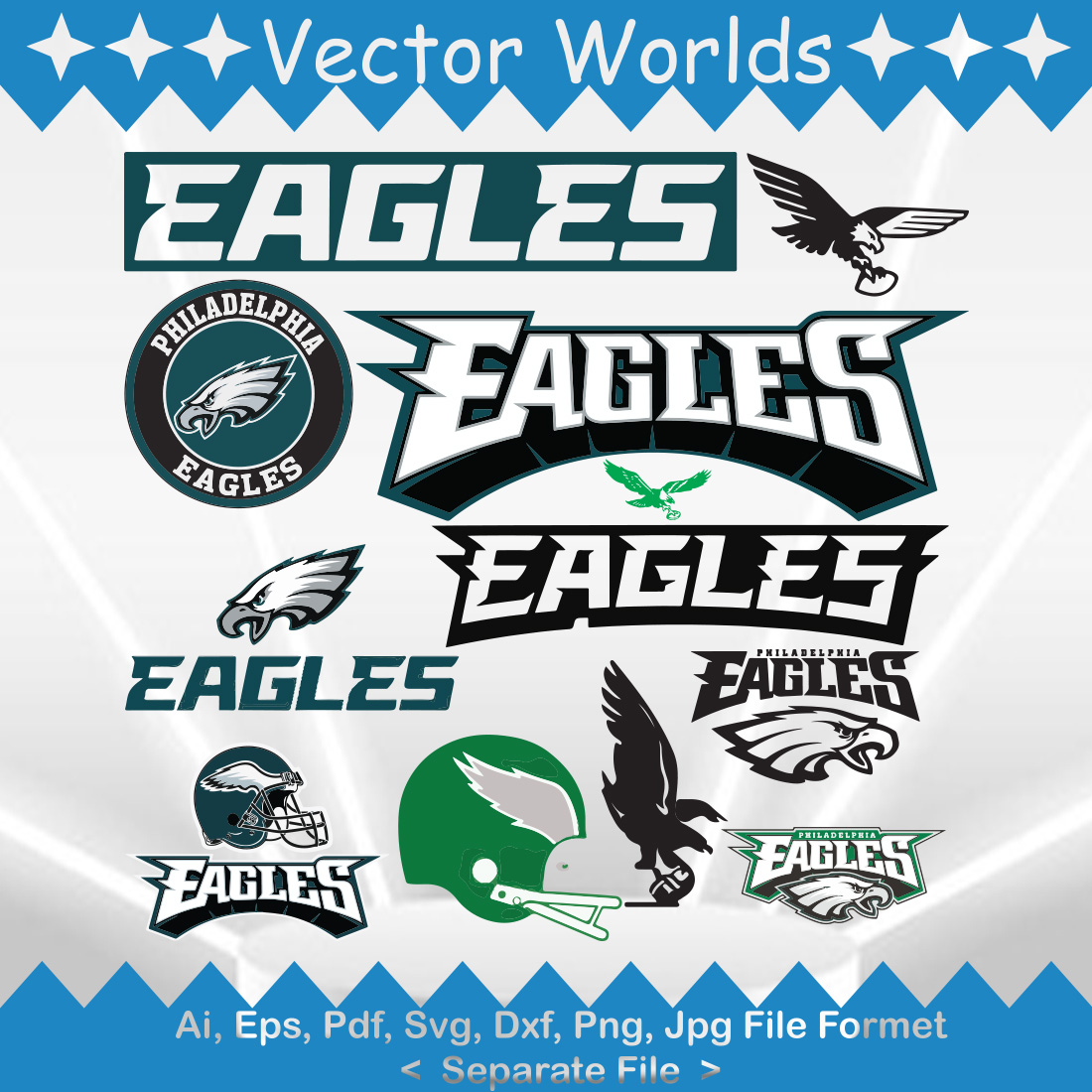 Philadelphia Eagles SVG Vector Design preview image.