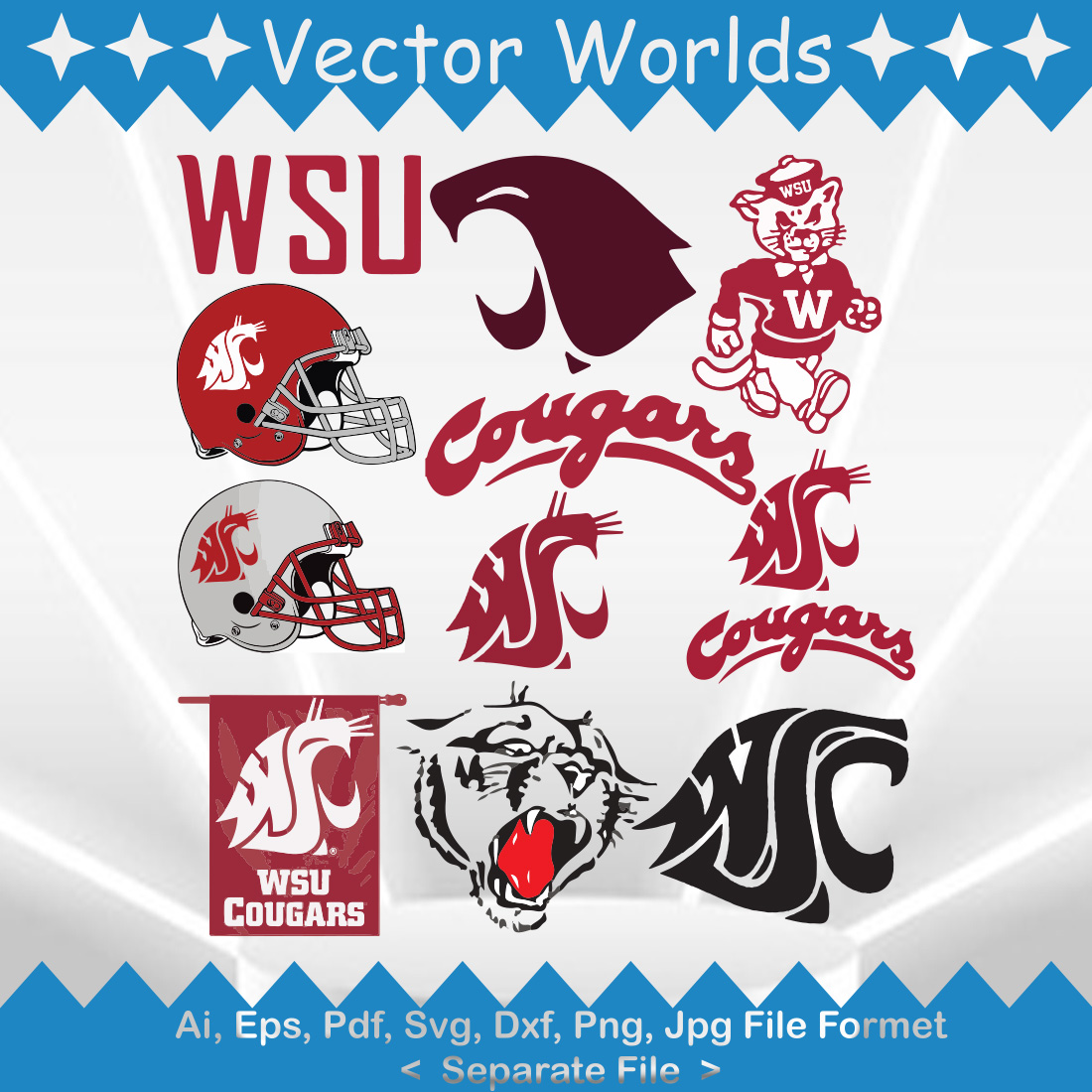 Washington State University Logo SVG Vector Design preview image.