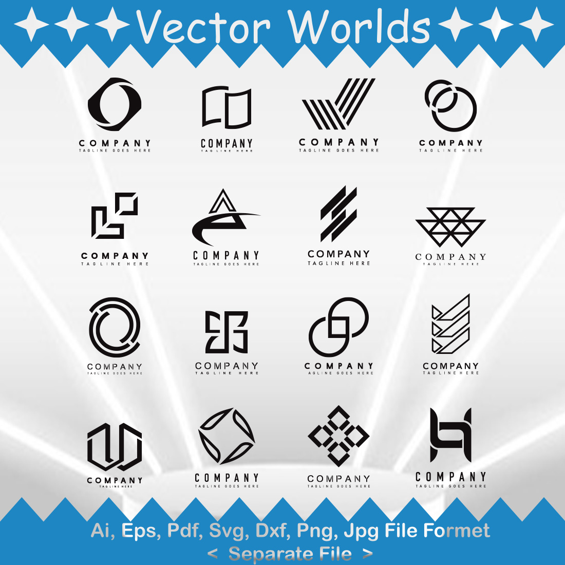Black Logo SVG Vector Design preview image.