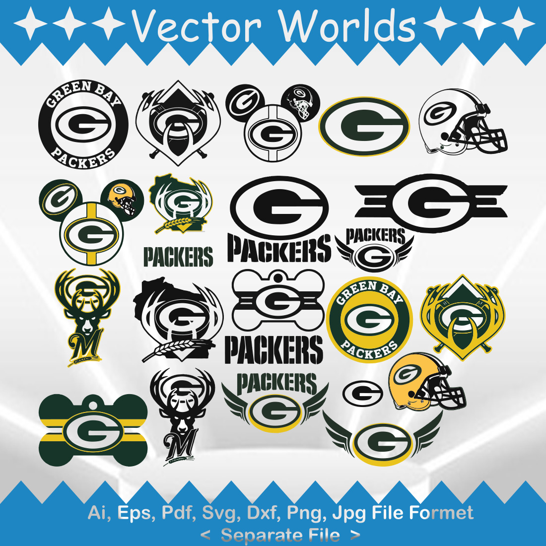 Green Bay Packers SVG Vector Design preview image.