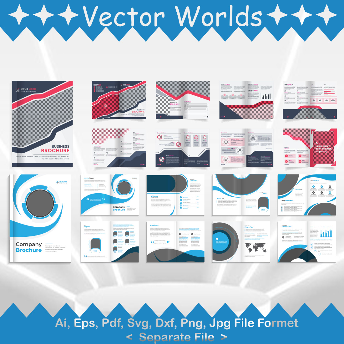 Brochure SVG Vector Design preview image.