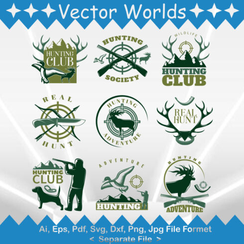 Hunting Logo SVG Vector Design cover image.