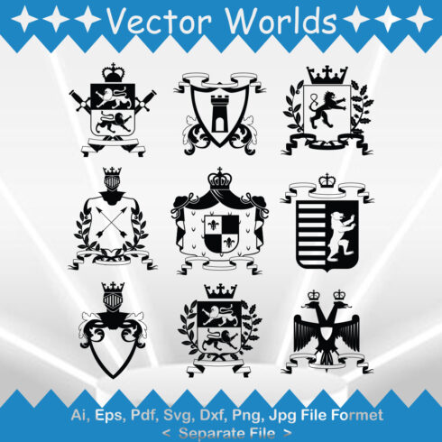 Heraldic Eagle SVG Vector Design cover image.