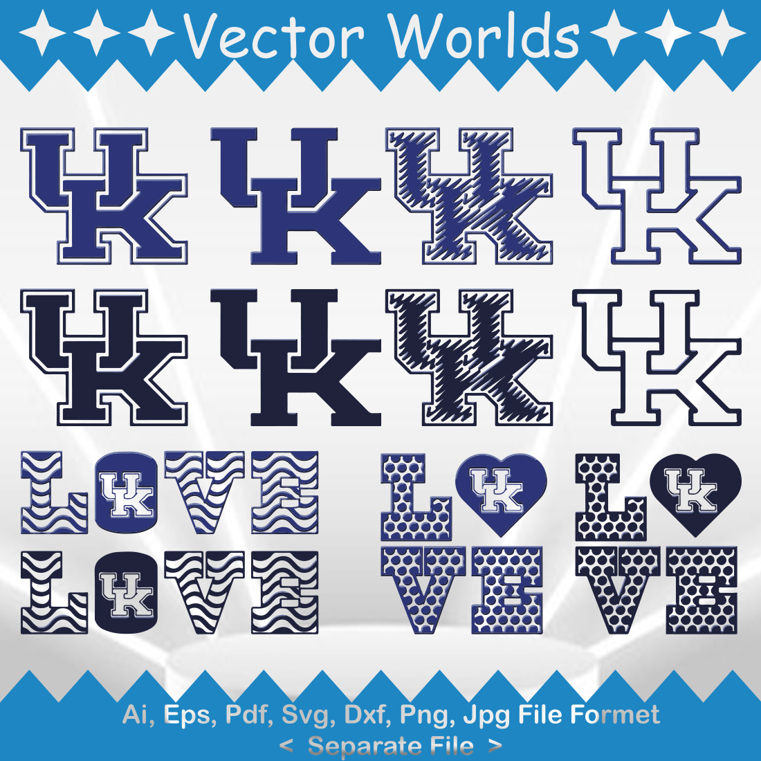 Kentucky Wildcats SVG Vector Design preview image.