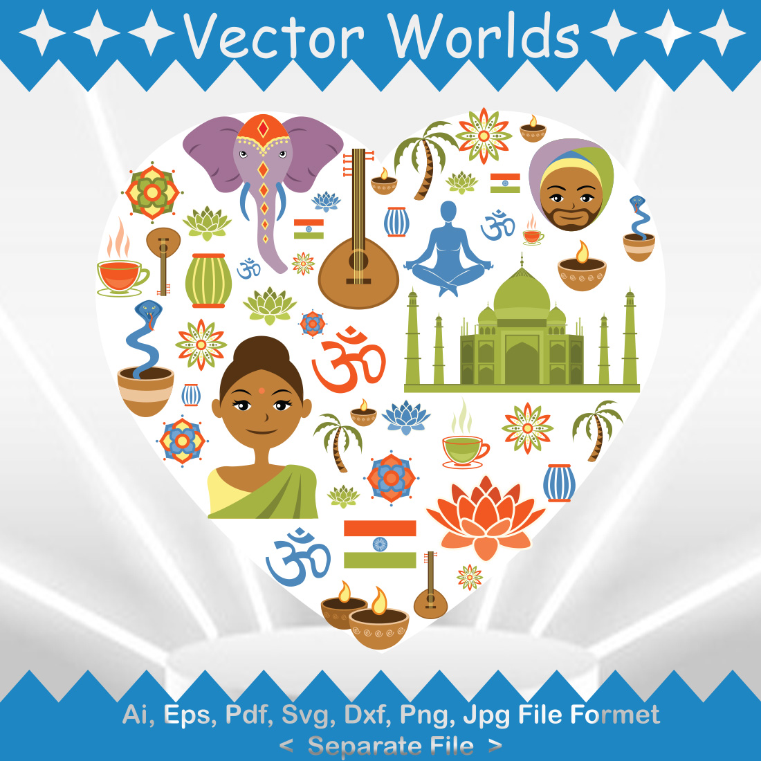 India SVG Vector Design preview image.