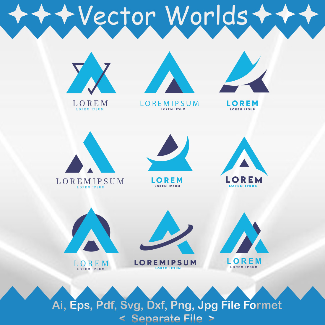 A Letter Logo SVG Vector Design preview image.