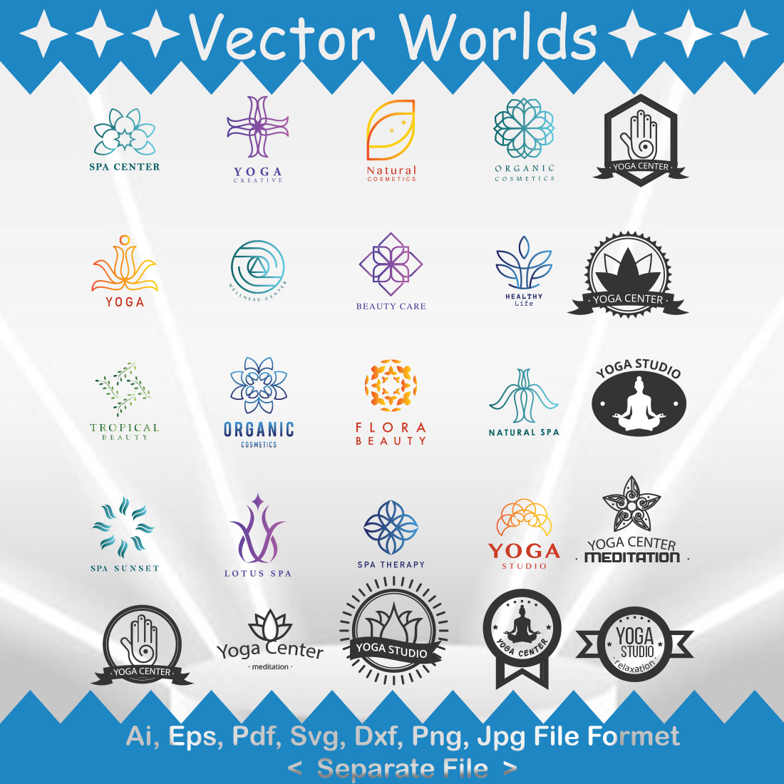 Yoga Logo SVG Vector Design preview image.