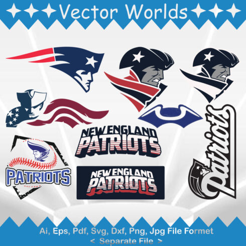 New England Patriots SVG Vector Design cover image.