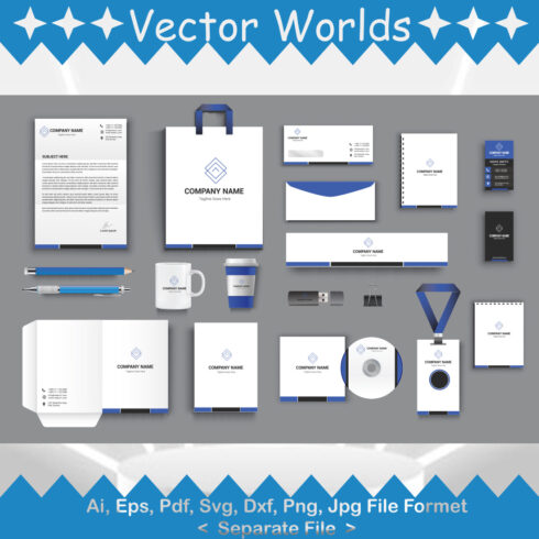 Office Business Stationary SVG Vector Design cover image.