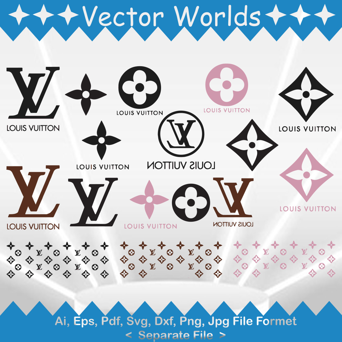 Louis Vuitton SVG Vector Design preview image.