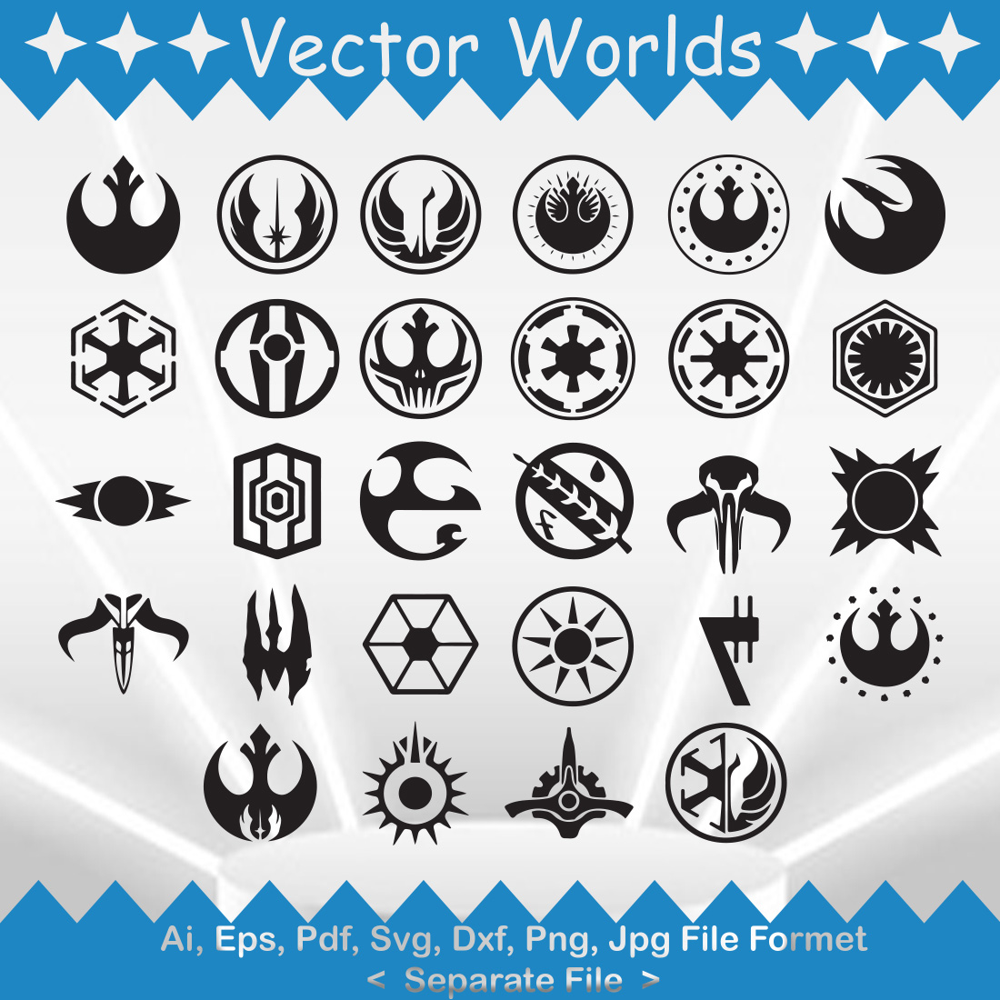 Star Wars SVG Vector Design preview image.