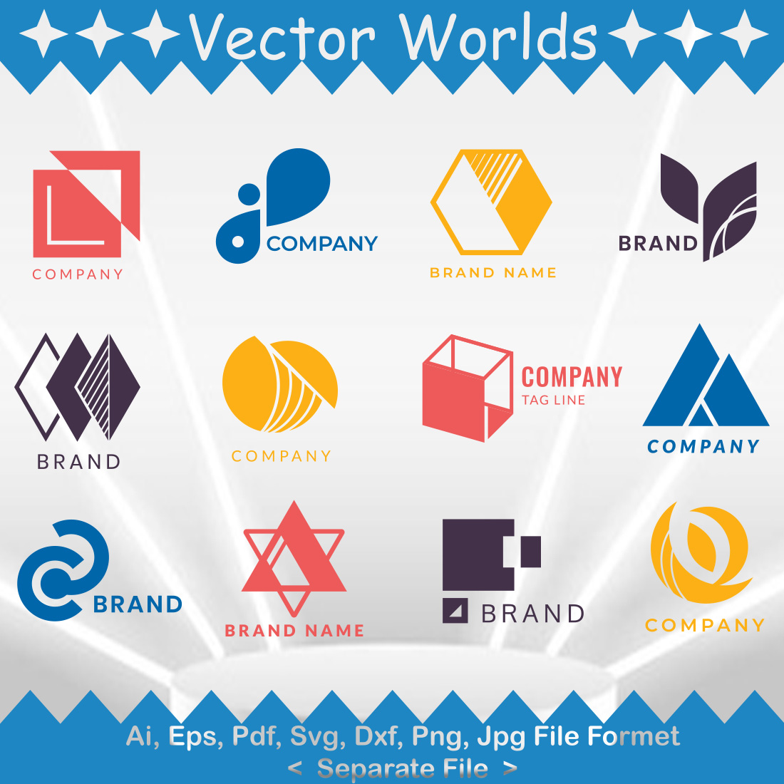 Brand Mark Logo SVG Vector Design preview image.