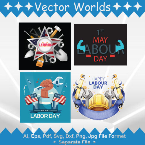 Labour Day SVG Vector Design cover image.