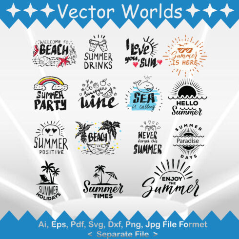 Summer Design SVG Vector Design cover image.