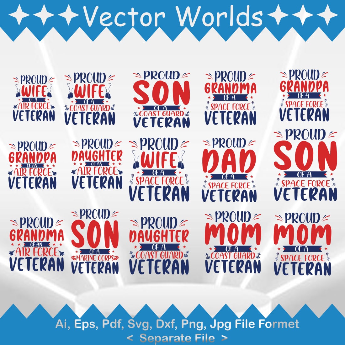 Veterans Day SVG Vector Design preview image.