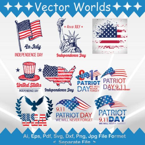 America Patriots SVG Vector Design cover image.