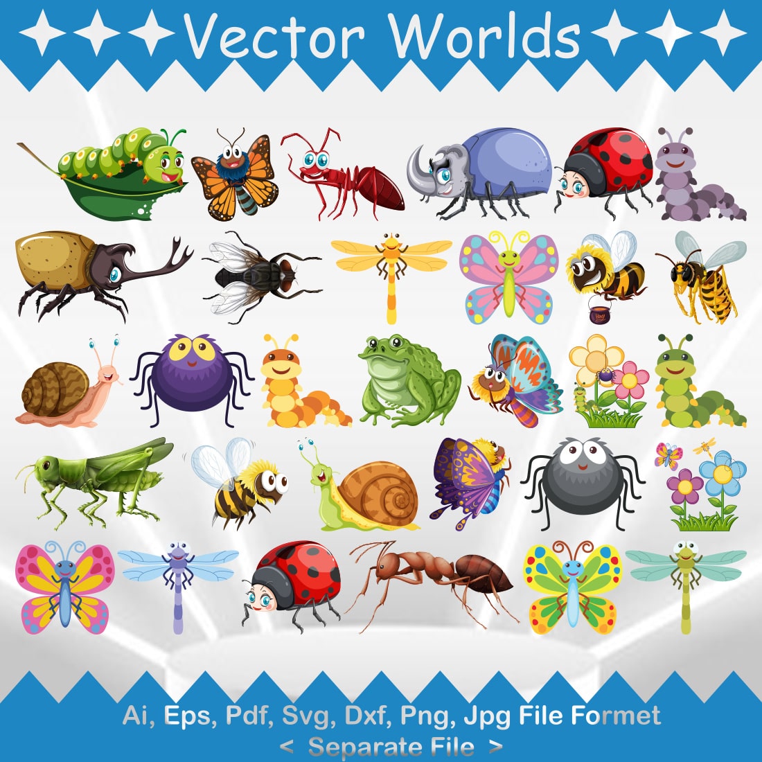 Insect Animal SVG Vector Design cover image.