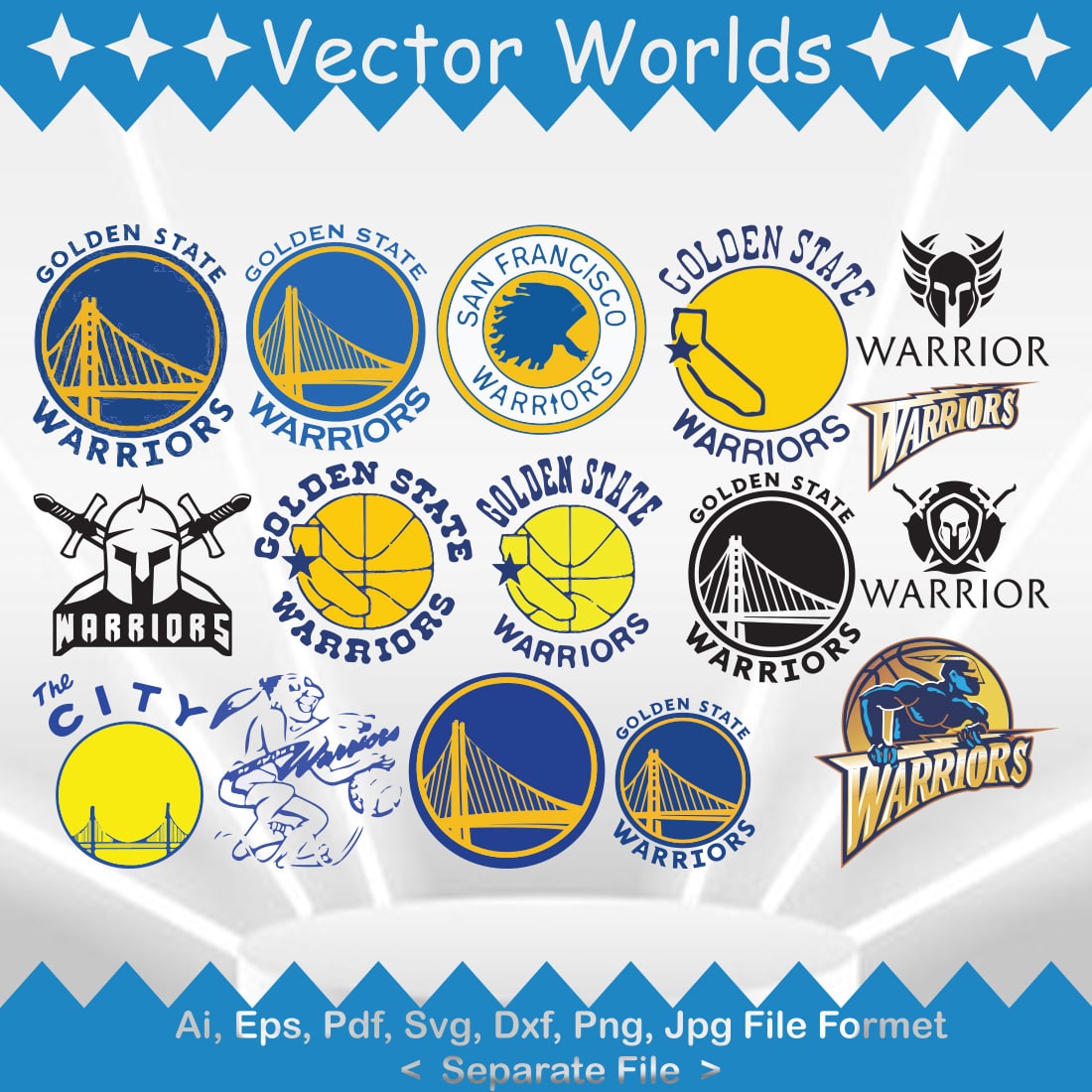 Warriors logo SVG Vector Design preview image.