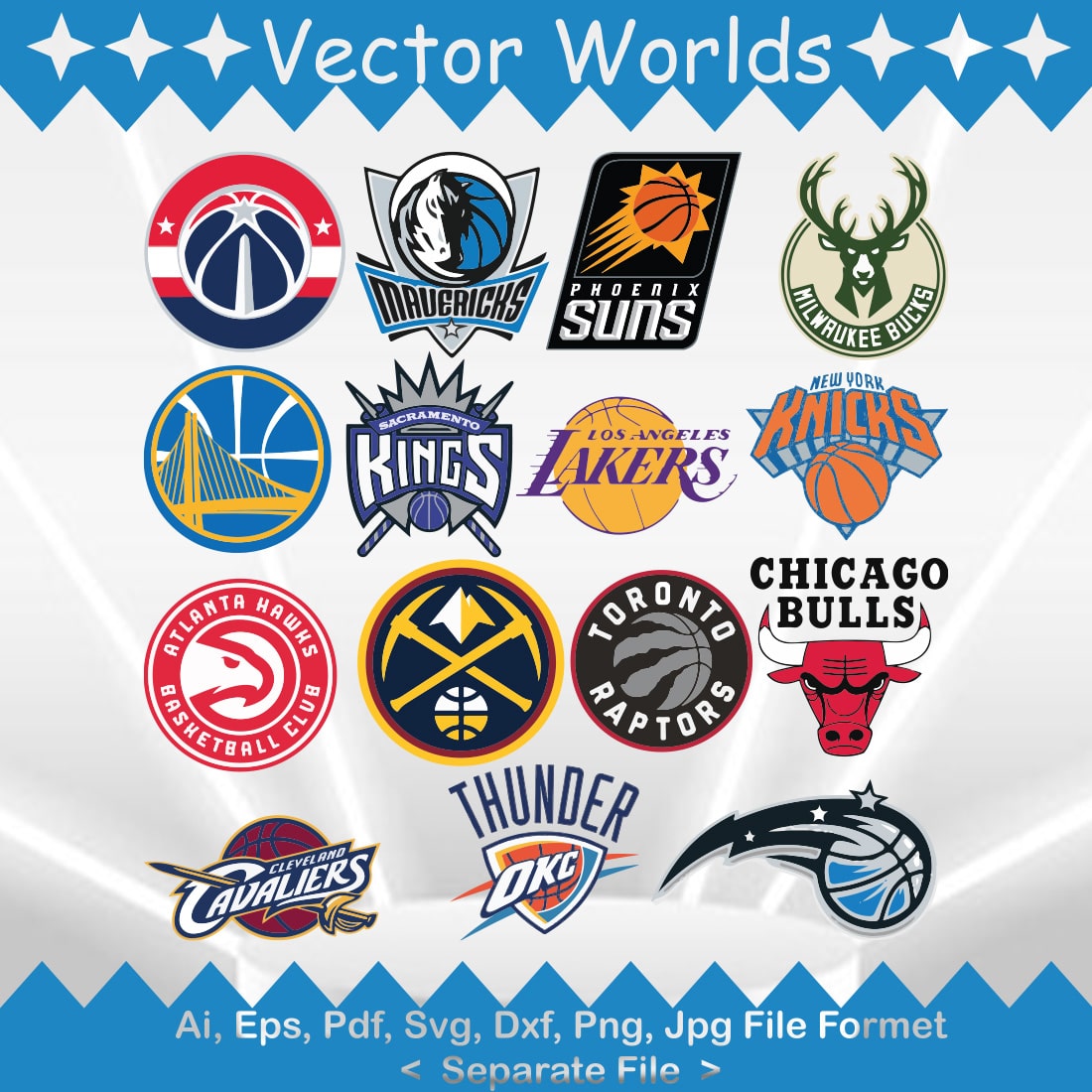 Nba Team Logo SVG Vector Design preview image.