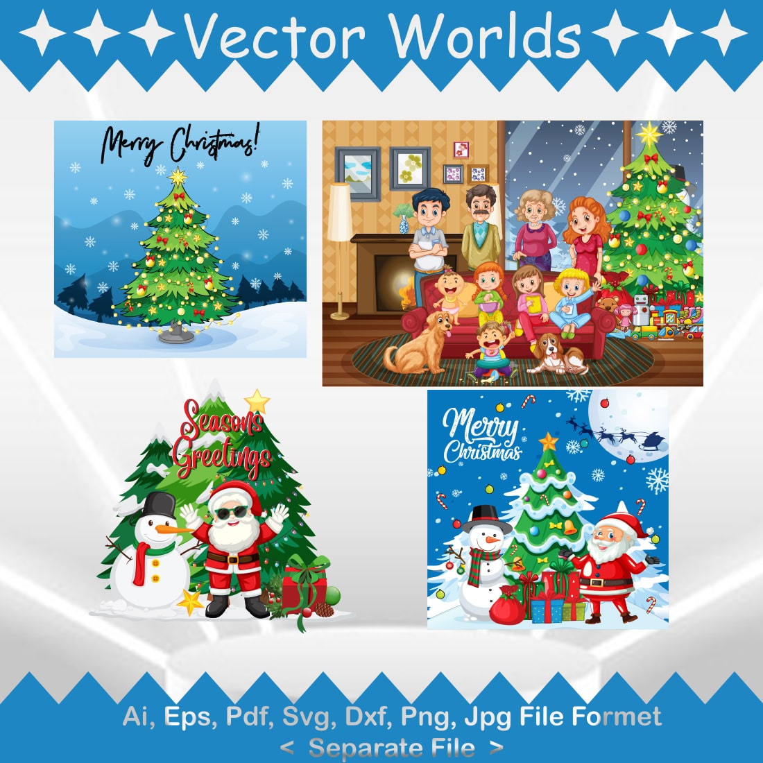 Christmas Day SVG Vector Design preview image.