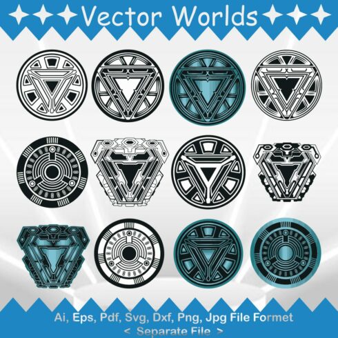Arc Reactor Evolution SVG Vector Design cover image.