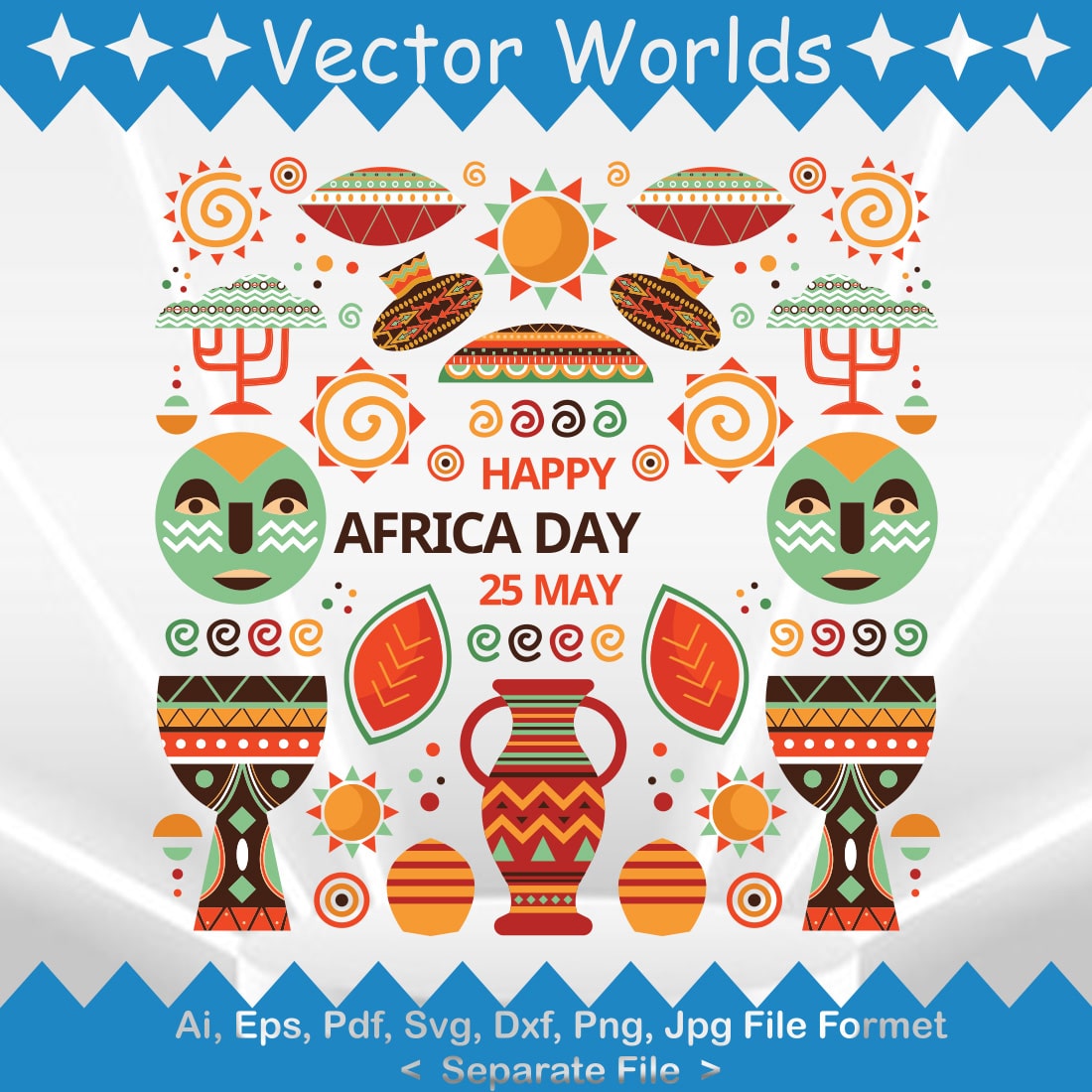 Ethnic Ornament Africa SVG Vector Design preview image.