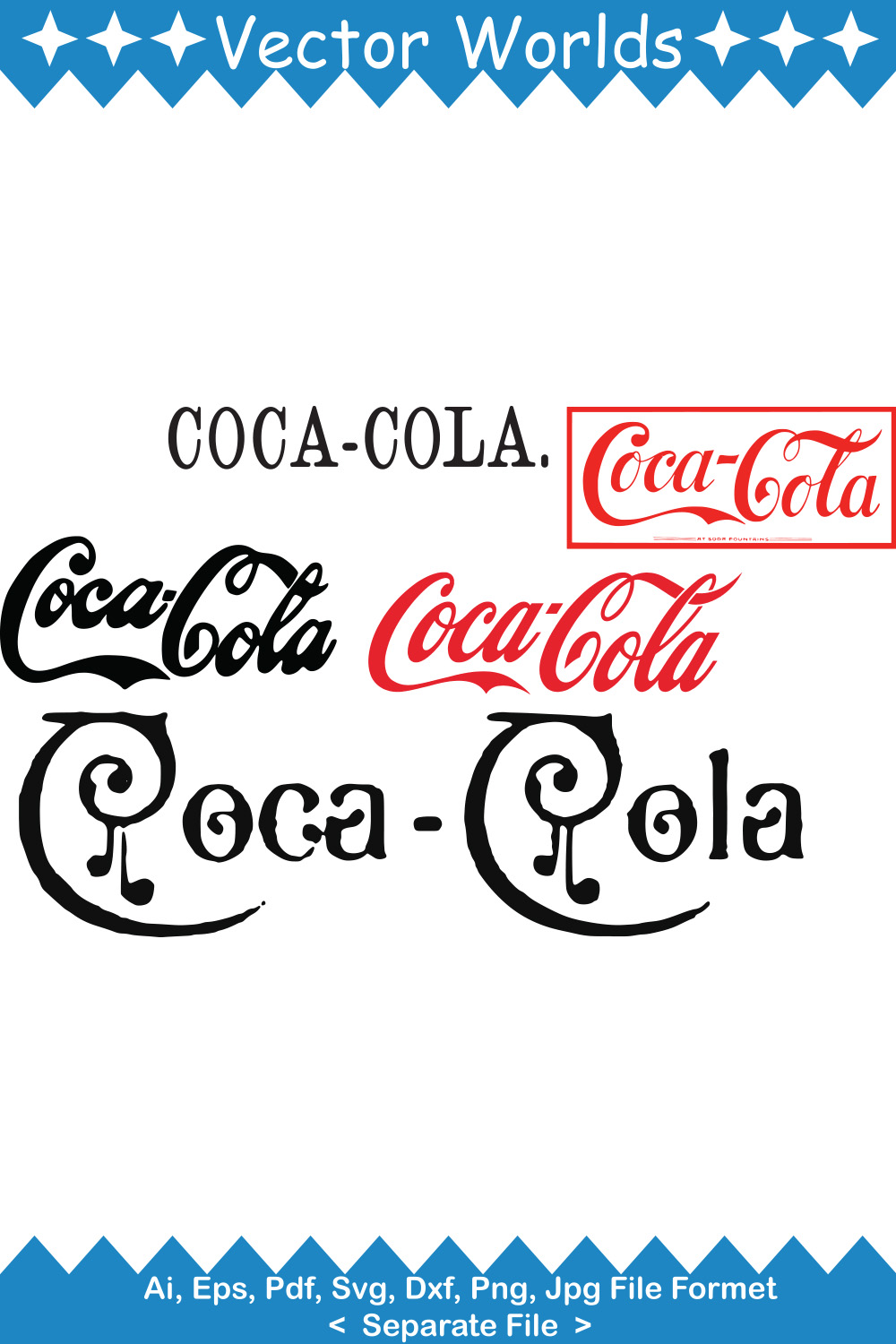 Cocacola Logo SVG Vector Design pinterest preview image.