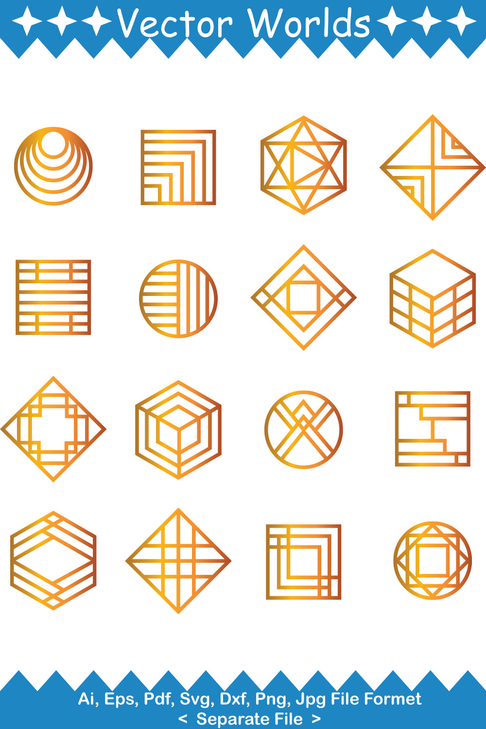 Square Logo SVG Vector Design pinterest preview image.