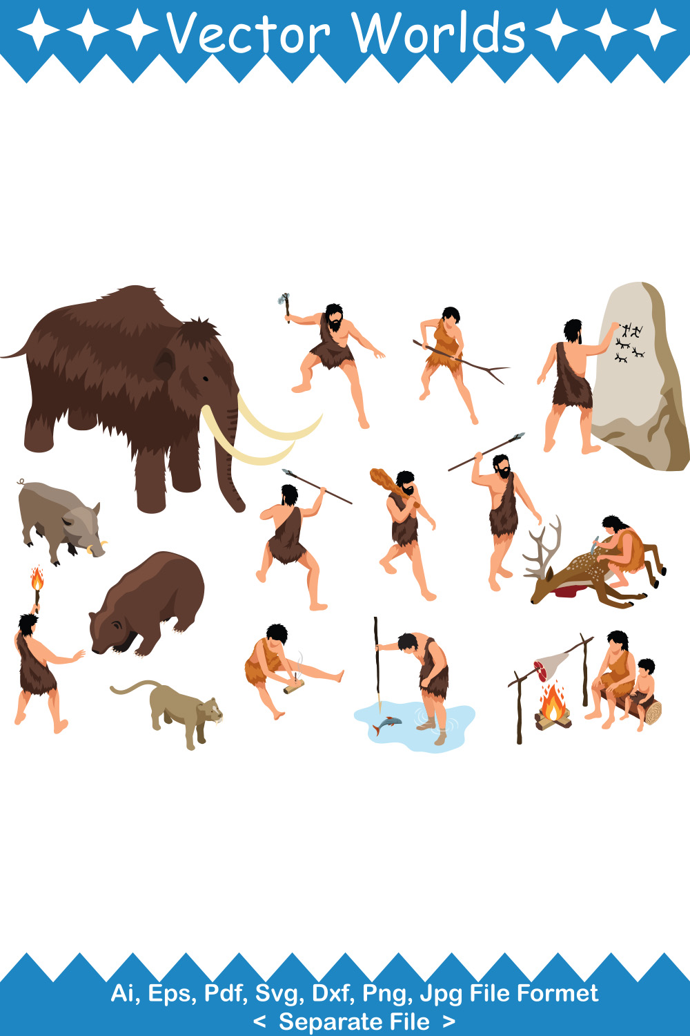 The Great Ice Age SVG Vector Design pinterest preview image.