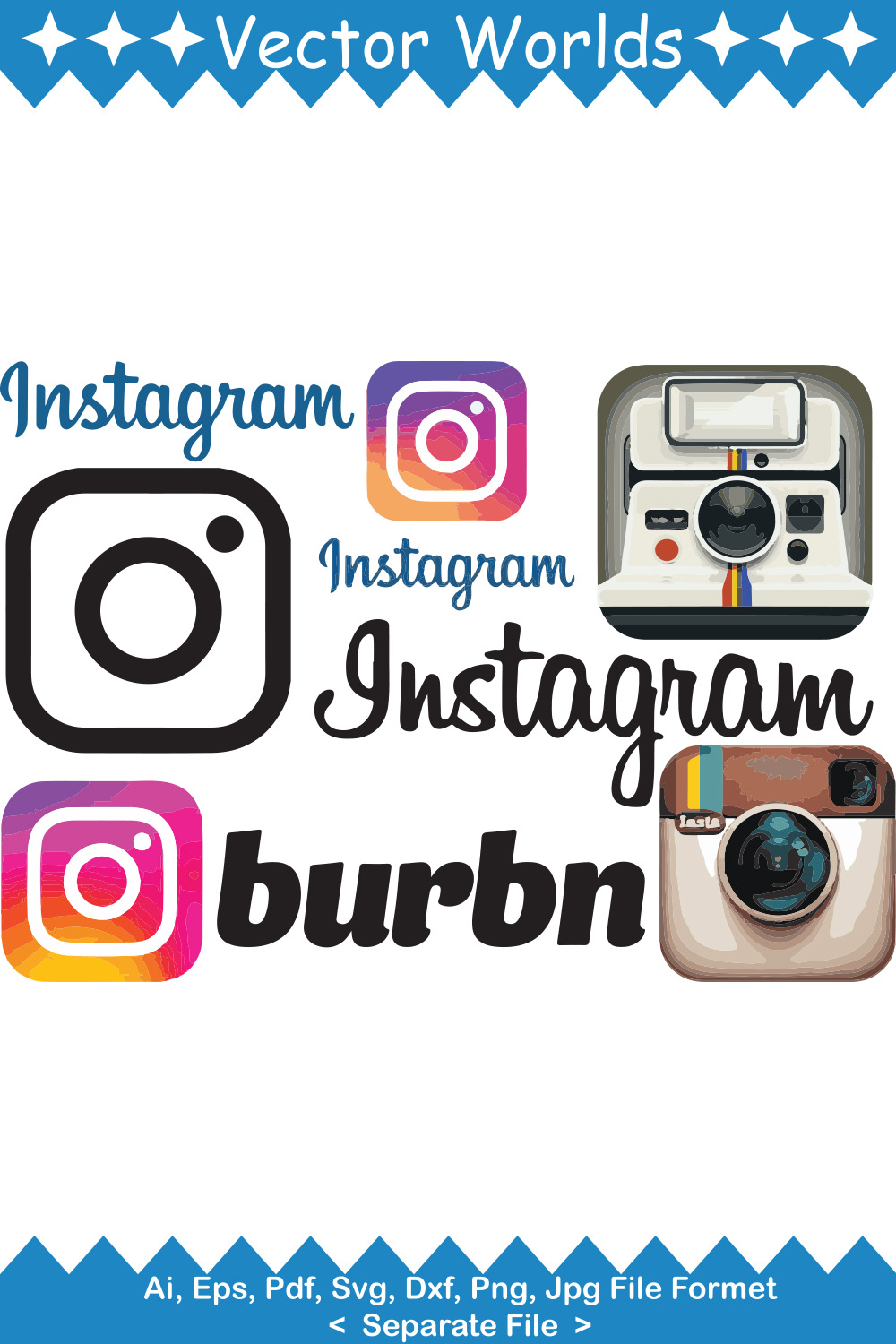 Instagram Logo SVG Vector Design pinterest preview image.