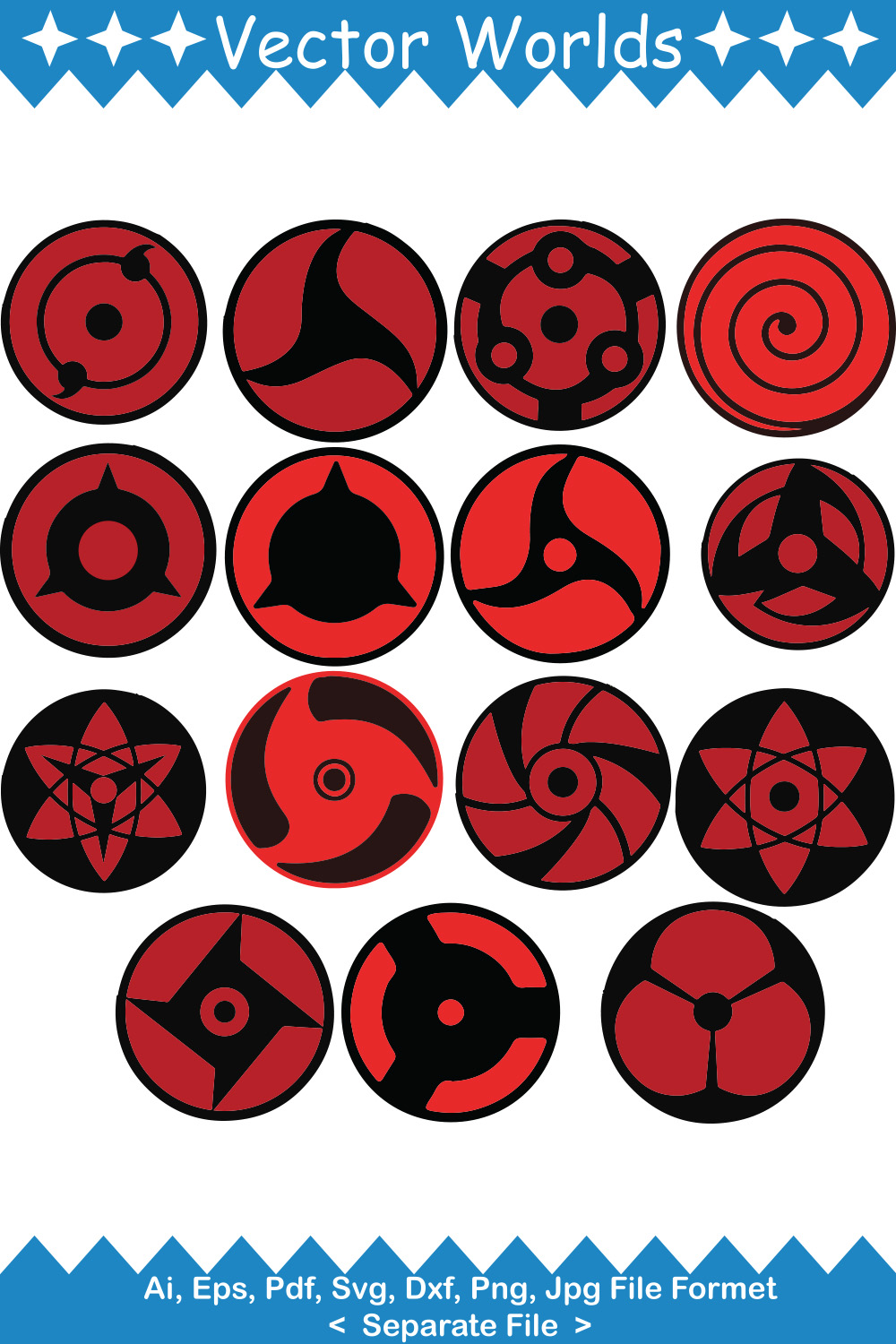 Naruto Logo SVG Vector Design pinterest preview image.