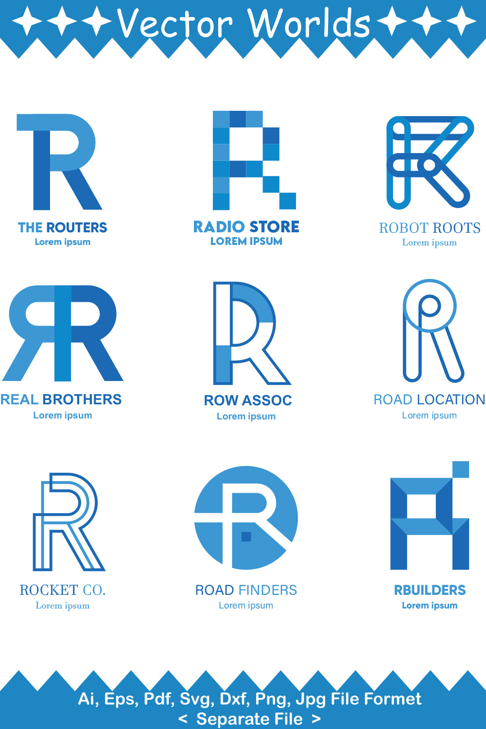 R Logo SVG Vector Design pinterest preview image.