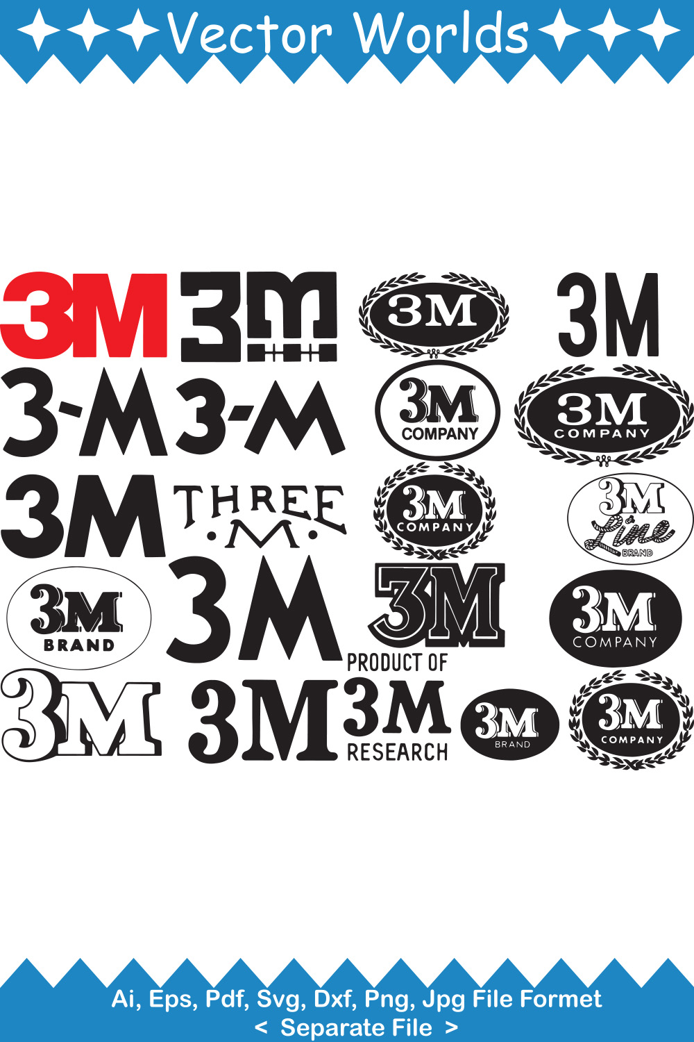 3M Logo SVG Vector Design pinterest preview image.